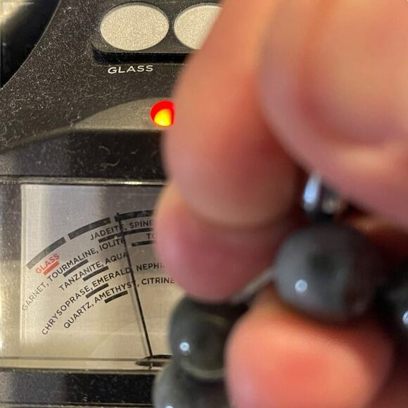 Gemstone Stretch Bracelet Womens Faux Coin Gray Brown Boho Hippie Artsy - Picture 9 of 9